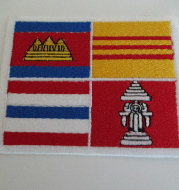 Patch with Four Flags representing Thailand, Laos, Cambodia, and Vietnam