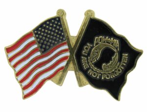 Amercan and POW-MIA Flags - Hat Pin