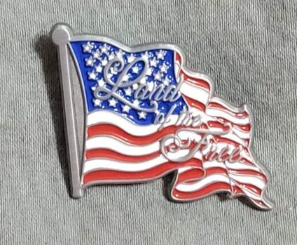 American Flag Land of the Free Hat Pin
