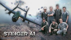 Stinger 41 gunship and crew
